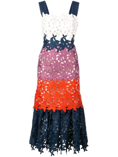 Sea Maisey Colourblock Floral Lace Sleeveless Mermaid Dress In Print