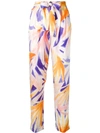 FORTE FORTE PRINTED HIGH WAISTED TROUSERS