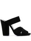 SAINT LAURENT OAK MULE-STYLE SANDALS