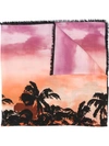 VALENTINO PALM TREE PRINT SCARF