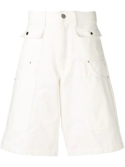 Jacquemus Men Flap Pockets Bermuda Shorts - 白色 In White