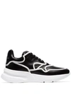 ALEXANDER MCQUEEN black contrast trim chunky leather low-top sneakers