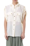 CHLOÉ CREAM COLOR SILK SHIRT,10840365