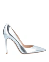 Gianvito Rossi Metallic Napa Open-toe Pumps In Silver