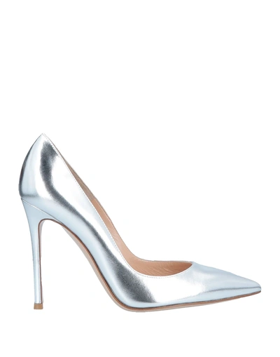 GIANVITO ROSSI GIANVITO ROSSI WOMAN PUMPS SILVER SIZE 8 LEATHER,11656287RM 9