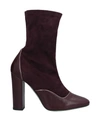 Paola D'arcano Ankle Boots In Deep Purple