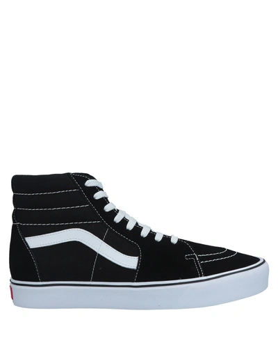 Vans Man Sneakers Black Size 11.5 Soft Leather, Textile Fibers