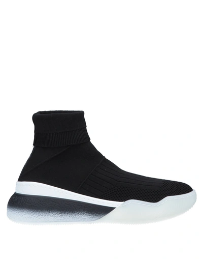 Stella Mccartney Hightop Knit Sneaker In Black