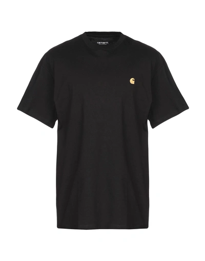 Carhartt American Script Embroidered Logo T-shirt In Black