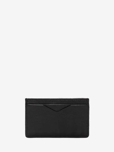 Alexander Mcqueen Skeleton Embossed Cardholder In Black