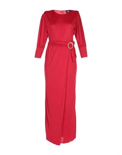 Cavalli Class Long Dress In Red