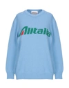 Alberta Ferretti Alitalia Knit Sweater In Blue