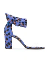 SCHUTZ SPOTTED MID-HEEL SANDALS