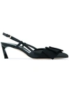 LANVIN KITTEN PUMPS WITH BOW STRAP