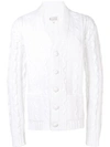 MAISON MARGIELA MAISON MARGIELA CABLE KNIT CARDIGAN - 白色