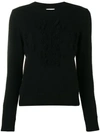 BARRIE CASHMERE EMBROIDERED LOGO SWEATER