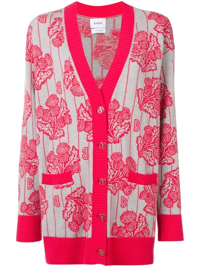 Barrie Floral Knitted Cardigan In Multicolor