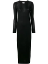 Barrie Long Knitted Dress In Black