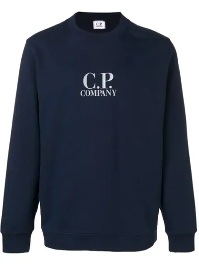 C.p. Company Cp Company Logo套头衫 - 蓝色 In Blue