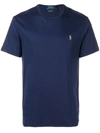 Polo Ralph Lauren Polo-embroidered Cotton-jersey T-shirt In Dark Blue