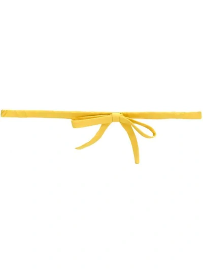 N°21 Bow Detail Belt In Yellow