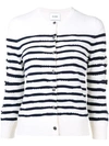 BARRIE CASHMERE STRIPED CARDIGAN