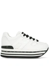 HOGAN STRIPED PLATFORM SNEAKERS