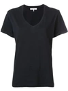 Frame Scoop-neck Fitted T-shirt In Black