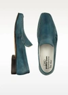 GUCCI SHOES SKY BLUE ITALIAN HANDMADE LEATHER LOAFER SHOES