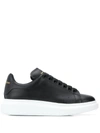 Alexander Mcqueen Platform Lace-up Sneakers In Black