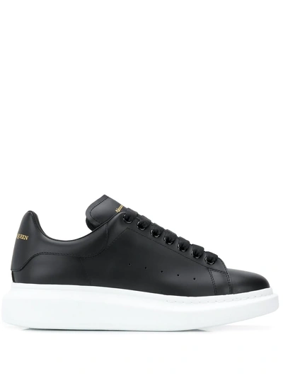 Alexander Mcqueen Platform Lace-up Sneakers In Black