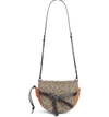 LOEWE GATE SMALL RAFFIA & LEATHER CROSSBODY BAG,329.11.T20