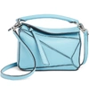 Loewe Puzzle Mini Calfskin Leather Bag - Blue In Light Blue