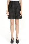 TIBI MARVEL PLAID PLEATED SHORTS,S119MP4076