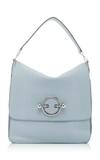 Jw Anderson Disc Leather And Suede Shoulder Bag In Blue