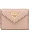 Prada Saffiano Leather Wallet In Pink