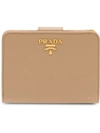 PRADA LOGO-PLAQUE SQUARE WALLET