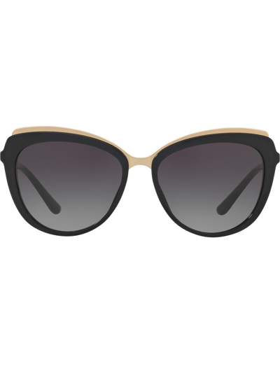 Dolce & Gabbana Metal-trim Gradient Cat-eye Sunglasses In Grey Gradient