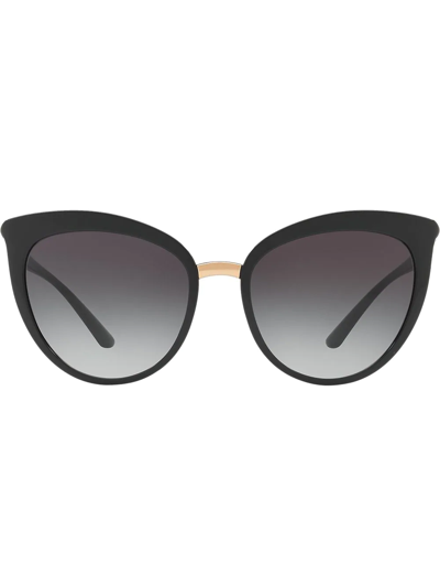 Dolce & Gabbana 55mm Gradient Cat Eye Sunglasses - Black In .