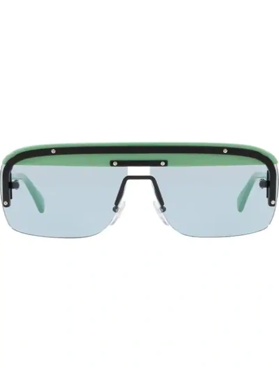Prada Square Shaped Sunglasses In Grün