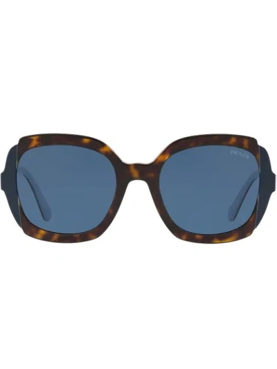 Prada Oversized Shaped Sunglasses In Brown