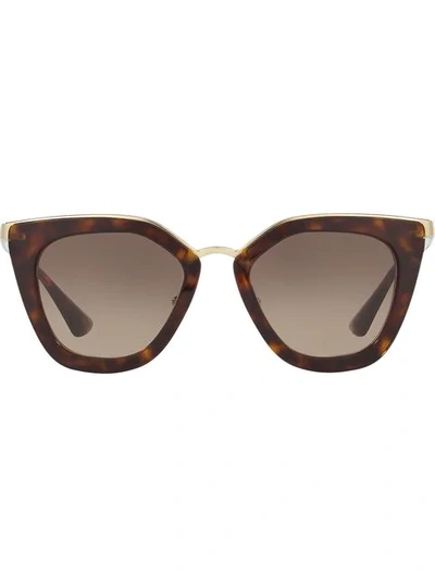 Prada Cat-eye Frame Sunglasses In Brown