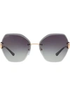 Bulgari Oversized Sunglasses In Metallisch