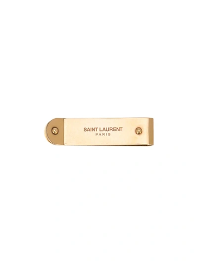 Saint Laurent Logo发票卡夹 - 金色 In Gold