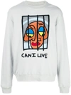 Haculla Can I Live Sweatshirt In Grey