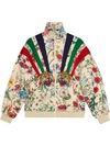 GUCCI TECHNICAL JERSEY JACKET WITH PATCHES