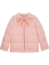 GUCCI PADDED TWEED JACKET WITH BOW