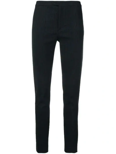 Isabel Marant Skinny Pinstripe Trousers In Black