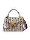 GUCCI QUEEN MARGARET SMALL SNAKESKIN TOP HANDLE BAG