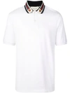 GUCCI COTTON POLO WITH WEB AND FELINE HEAD